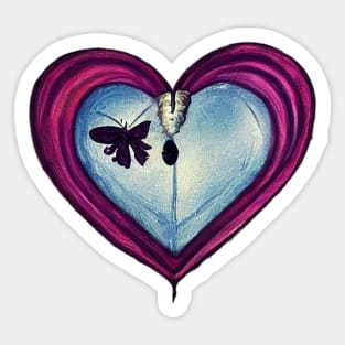 Butterfly in a heart Sticker